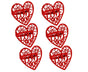 6Pcs Decorative Napkin Ring Effective Love Heart Shaped Metal Napkin Holder Desktop Decor-Red V1263-JX-884