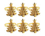 6Pcs Christmas Tree Wedding Home Xmas Party Table Decor Towel Buckle Napkin Ring-Golden V1263-JX-885