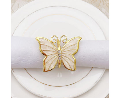 6Pcs Butterfly Shape Napkin Holder Table Decoration - Beige Yellow V1263-JX-886