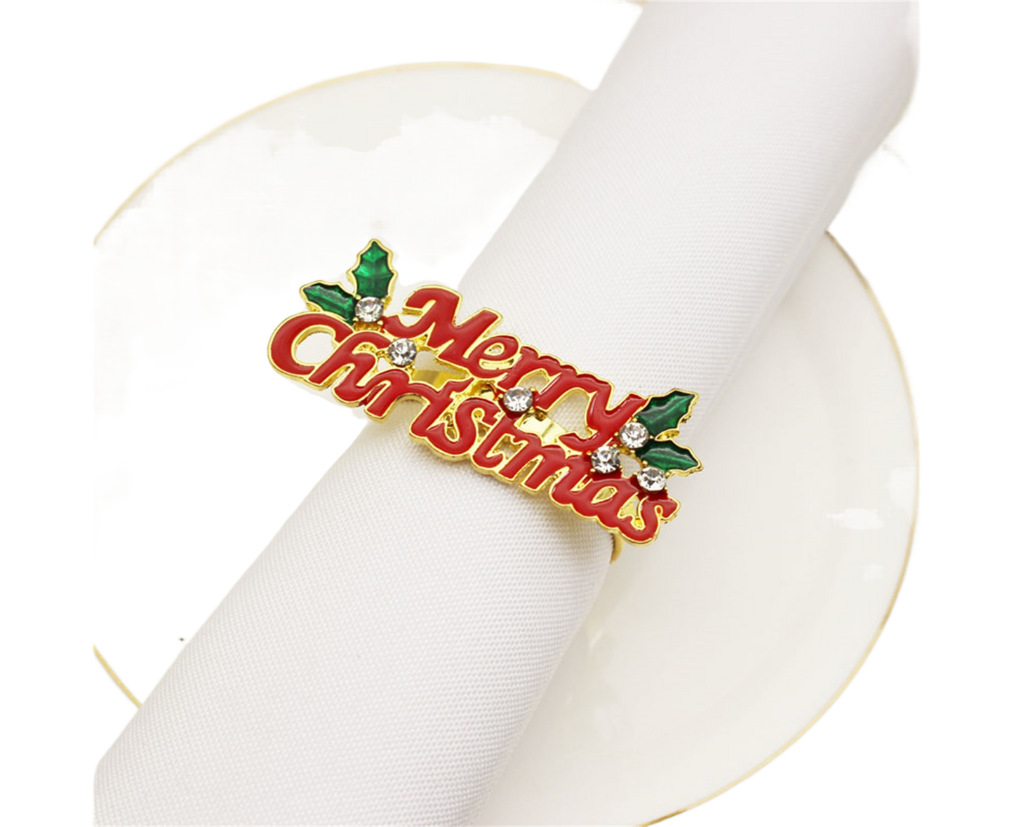 6Pcs Deer Shape Napkin Ring Christmas Style - Imitation Gold V1263-JX-887