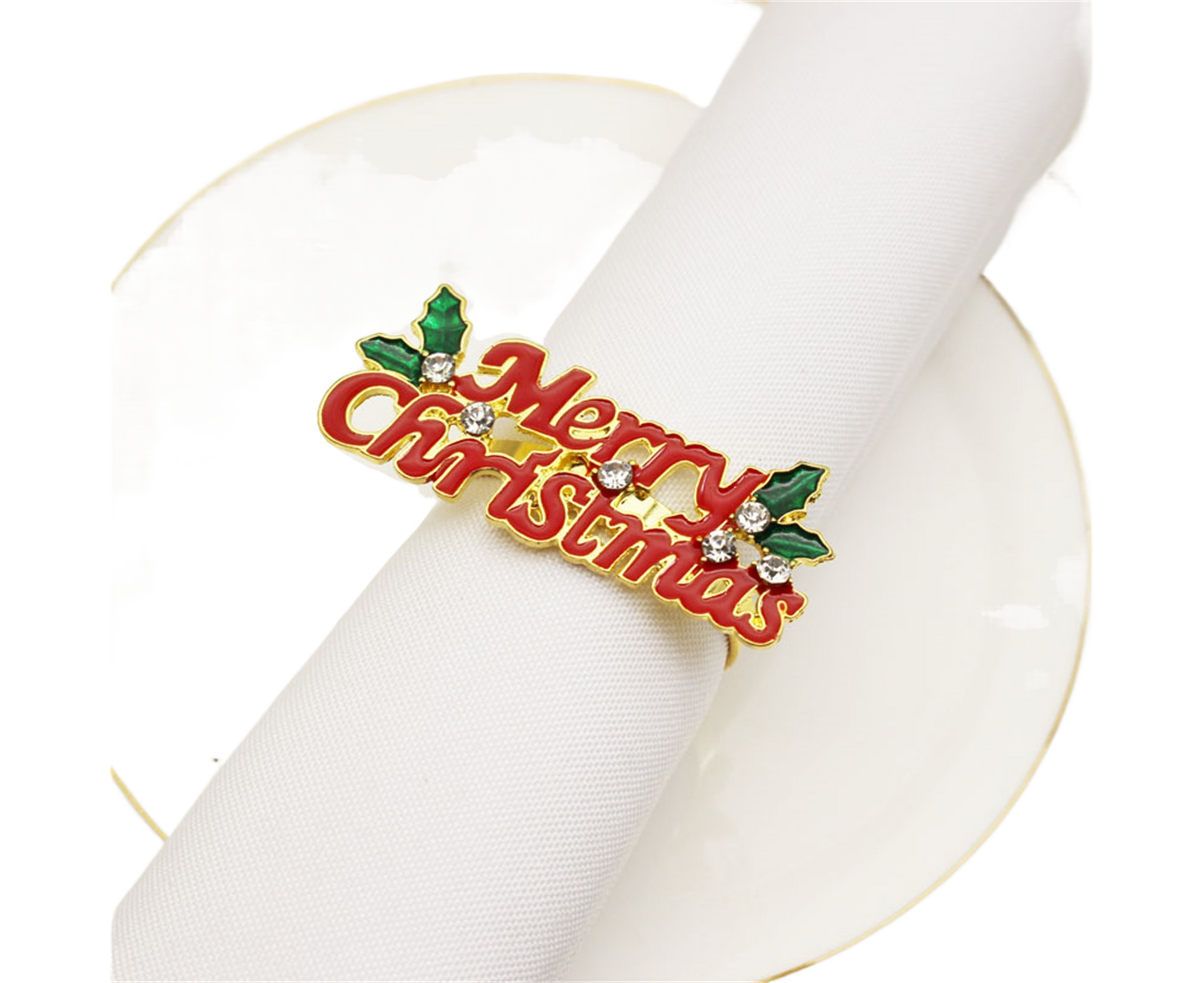 6Pcs Deer Shape Napkin Ring Christmas Style - Imitation Gold V1263-JX-887