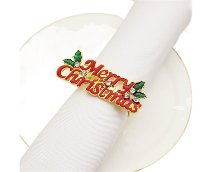 6Pcs Deer Shape Napkin Ring Christmas Style - Imitation Gold V1263-JX-887