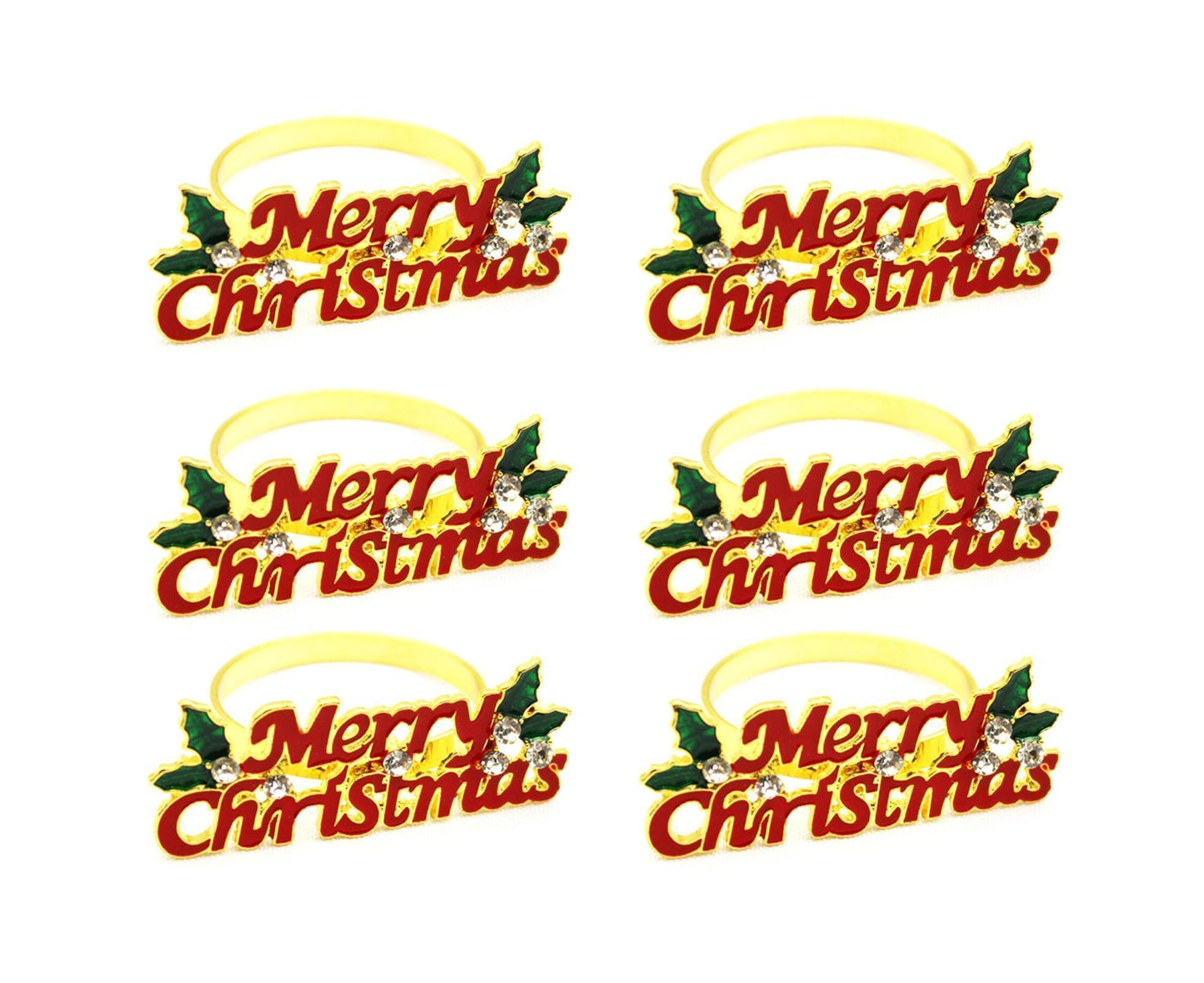6Pcs Deer Shape Napkin Ring Christmas Style - Imitation Gold V1263-JX-887
