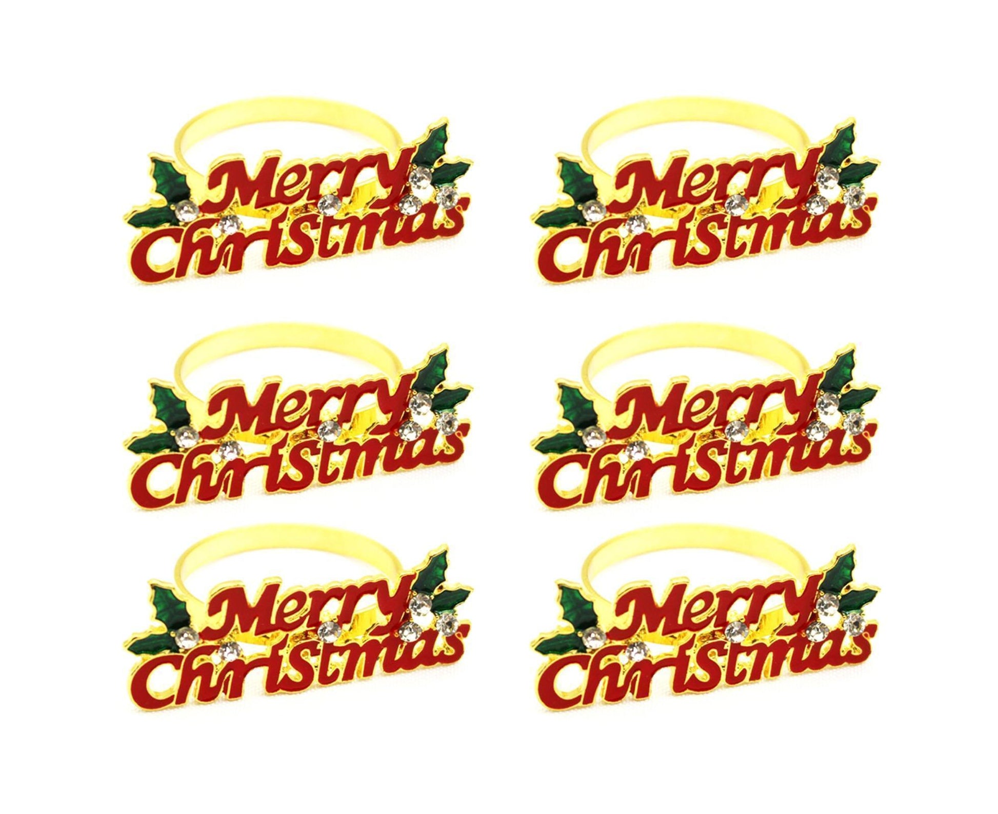 6Pcs Deer Shape Napkin Ring Christmas Style - Imitation Gold V1263-JX-887