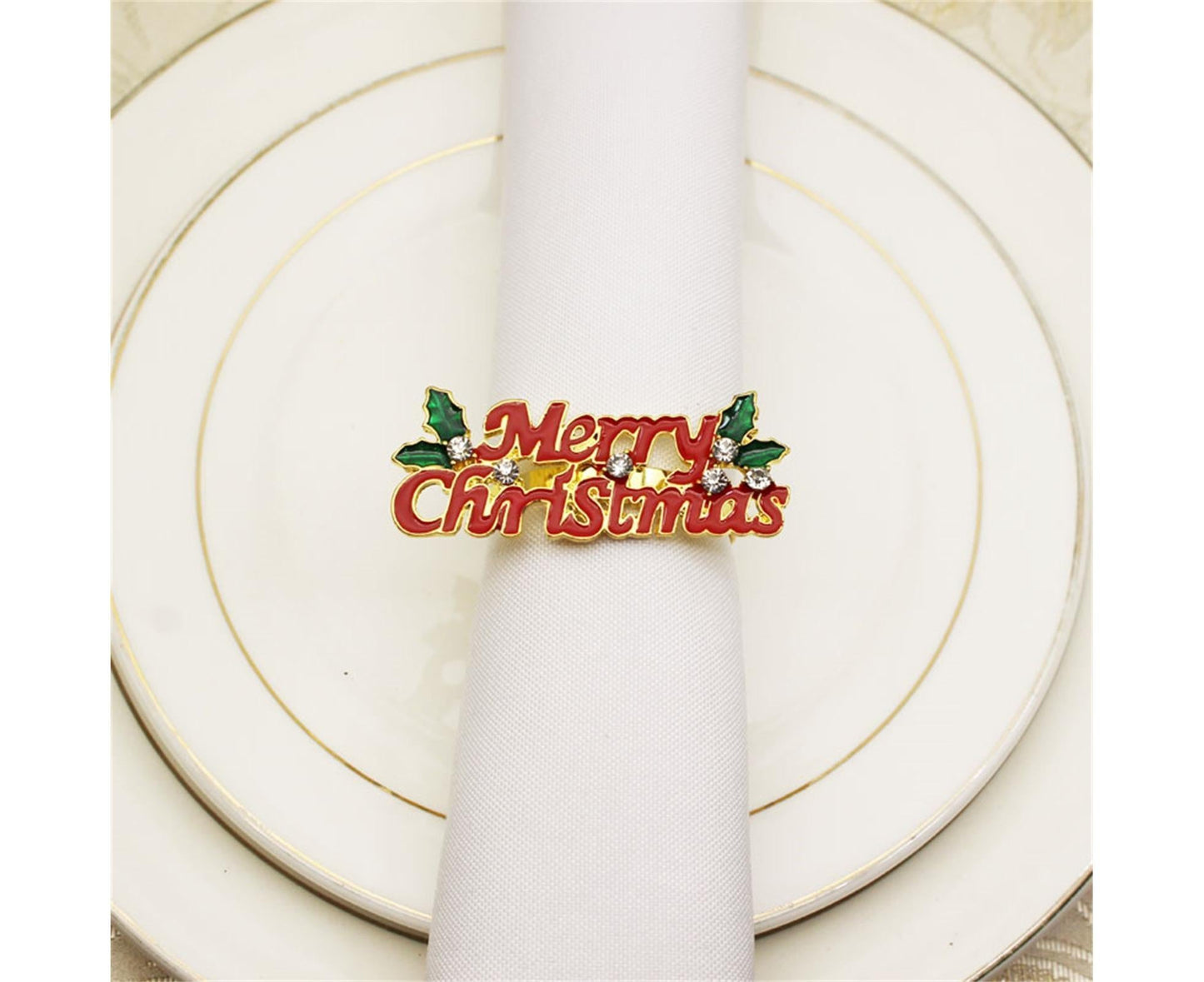 6Pcs Deer Shape Napkin Ring Christmas Style - Imitation Gold V1263-JX-887