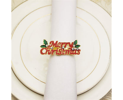 6Pcs Deer Shape Napkin Ring Christmas Style - Imitation Gold V1263-JX-887