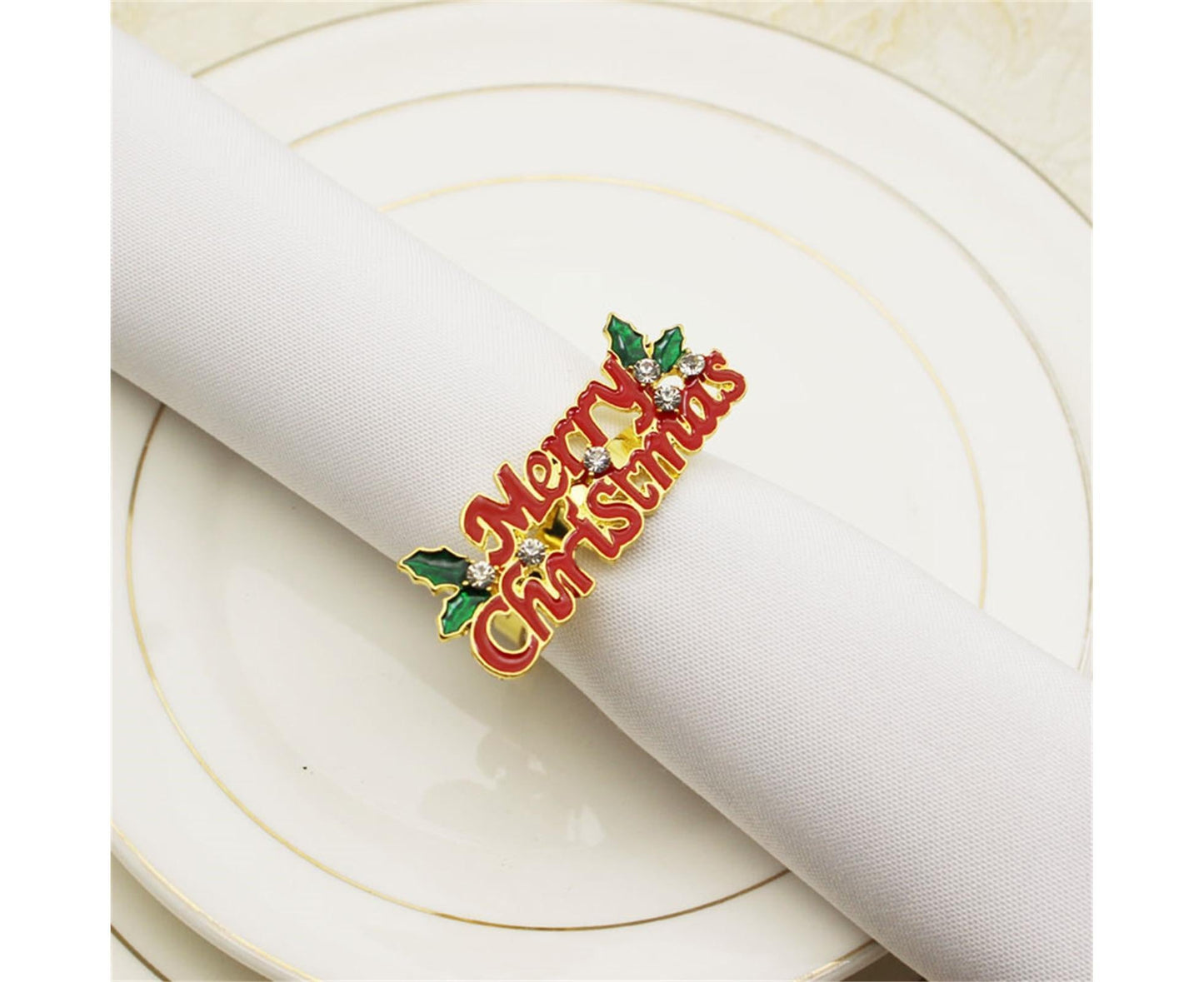 6Pcs Deer Shape Napkin Ring Christmas Style - Imitation Gold V1263-JX-887