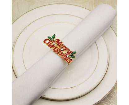 6Pcs Deer Shape Napkin Ring Christmas Style - Imitation Gold V1263-JX-887