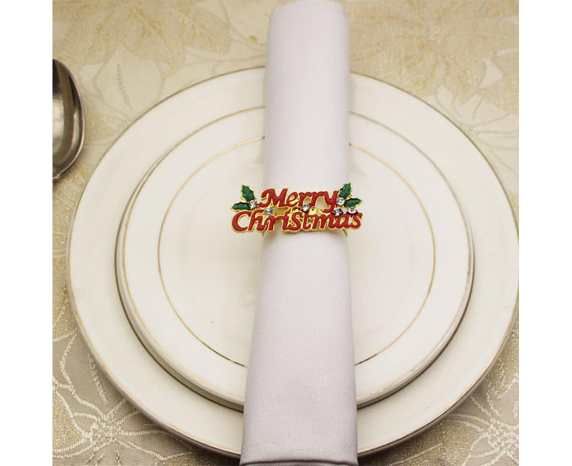 6Pcs Deer Shape Napkin Ring Christmas Style - Imitation Gold V1263-JX-887