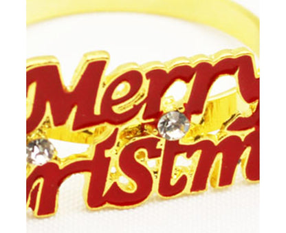 6Pcs Deer Shape Napkin Ring Christmas Style - Imitation Gold V1263-JX-887