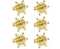 6Pcs Snowflake Shape Napkin Ring - Golden V1263-JX-890