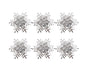 6Pcs Napkin Rings Snowflake Shape Multi-purpose Alloy Snowflake Napkin Rings Set for Gift-Silver V1263-JX-892