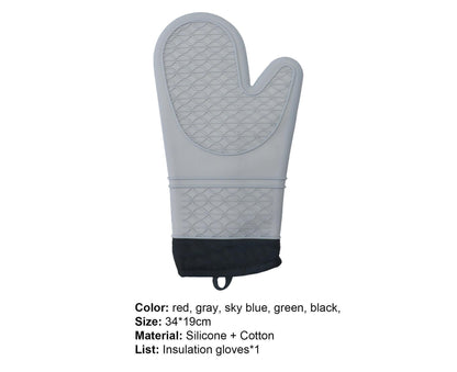 1Pc Oven Mitt Silicone Extra Length - Gray V1263-JX-898