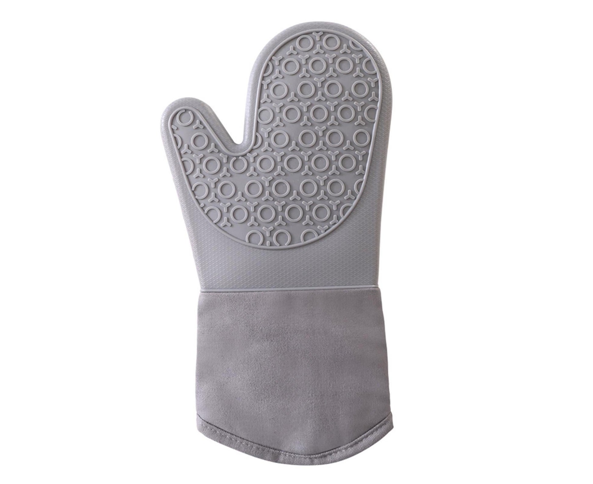 1Pc Heat-insulated Glove Non-slip Silicone - Grey V1263-JX-899