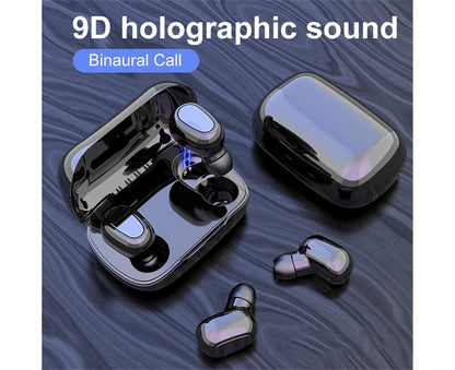 True Wireless Earbuds - Stereo Sound - Sports Bluetooth 5.0 - Black V1263-JX-9