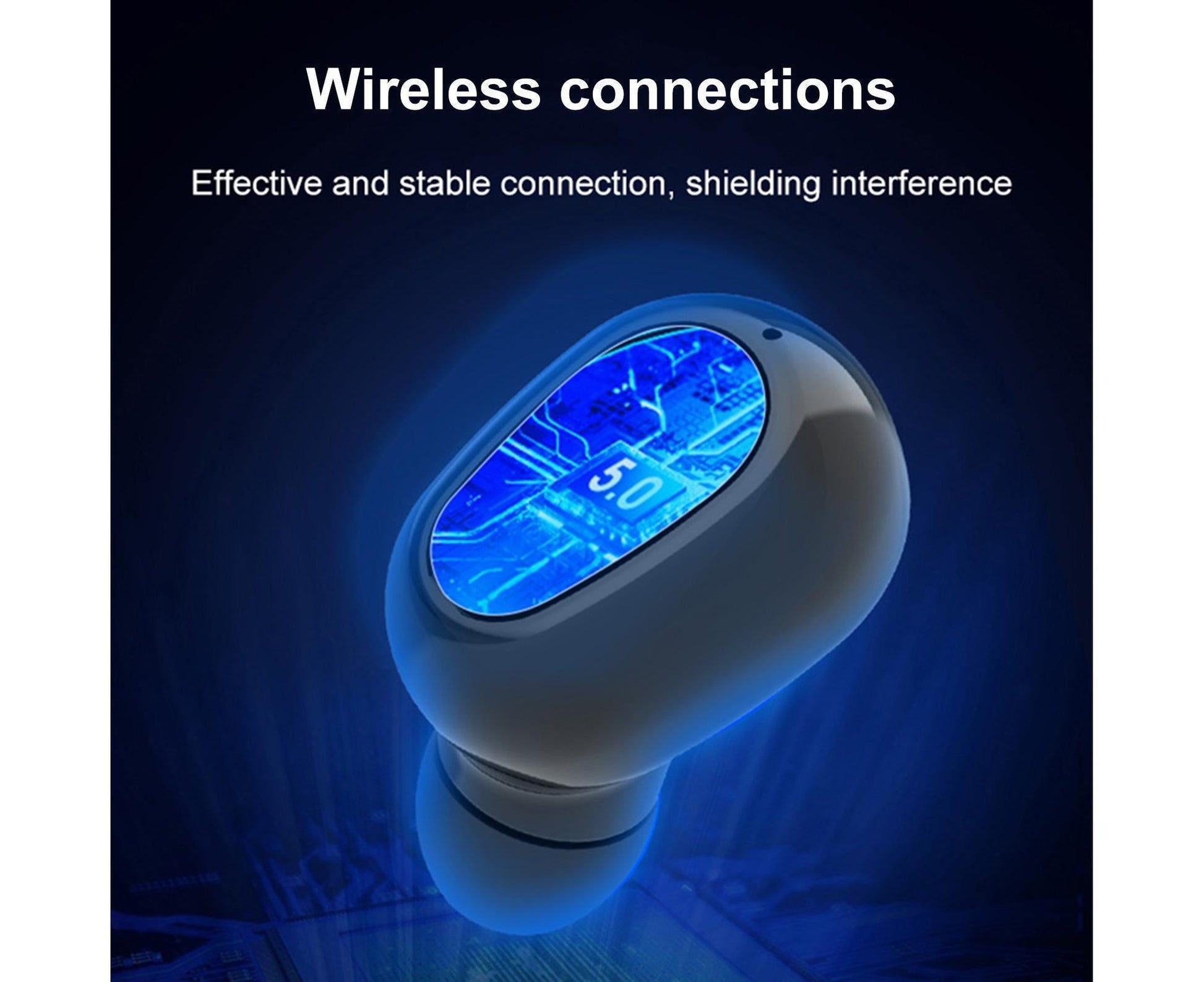 True Wireless Earbuds - Stereo Sound - Sports Bluetooth 5.0 - Black V1263-JX-9