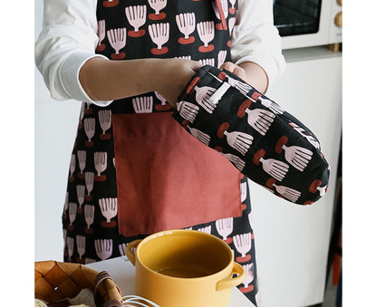 Microwave Oven Anti-scald Glove Kitchen Baking Heat Resistant Non-slip Mitten-Orange V1263-JX-905
