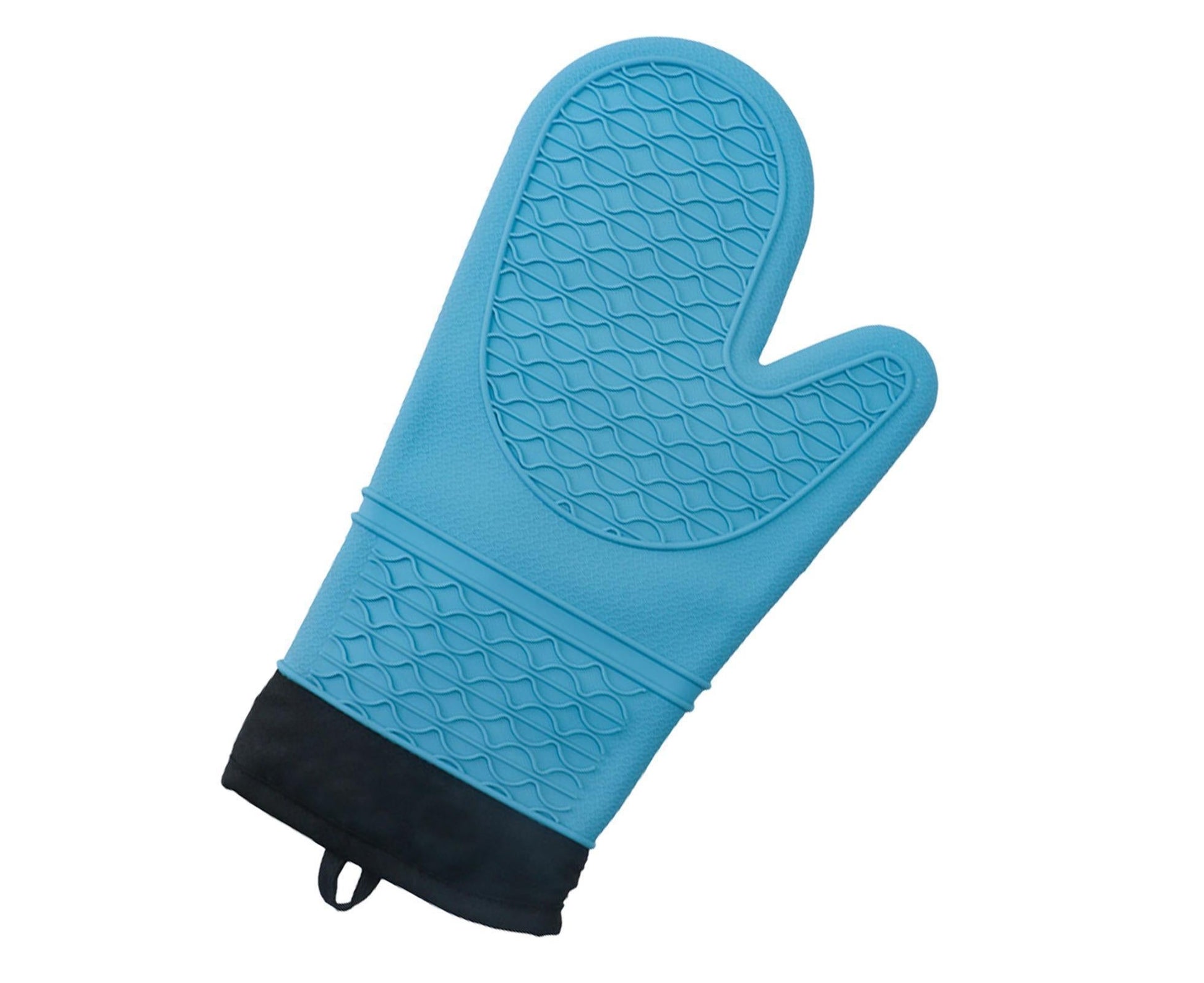 1Pc Oven Mitt Silicone Extra Length - Sky Blue V1263-JX-908