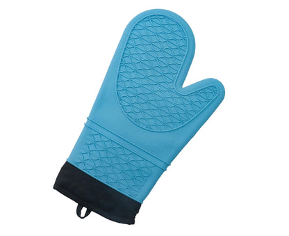1Pc Oven Mitt Silicone Extra Length - Sky Blue V1263-JX-908