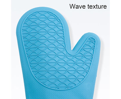 1Pc Oven Mitt Silicone Extra Length - Sky Blue V1263-JX-908
