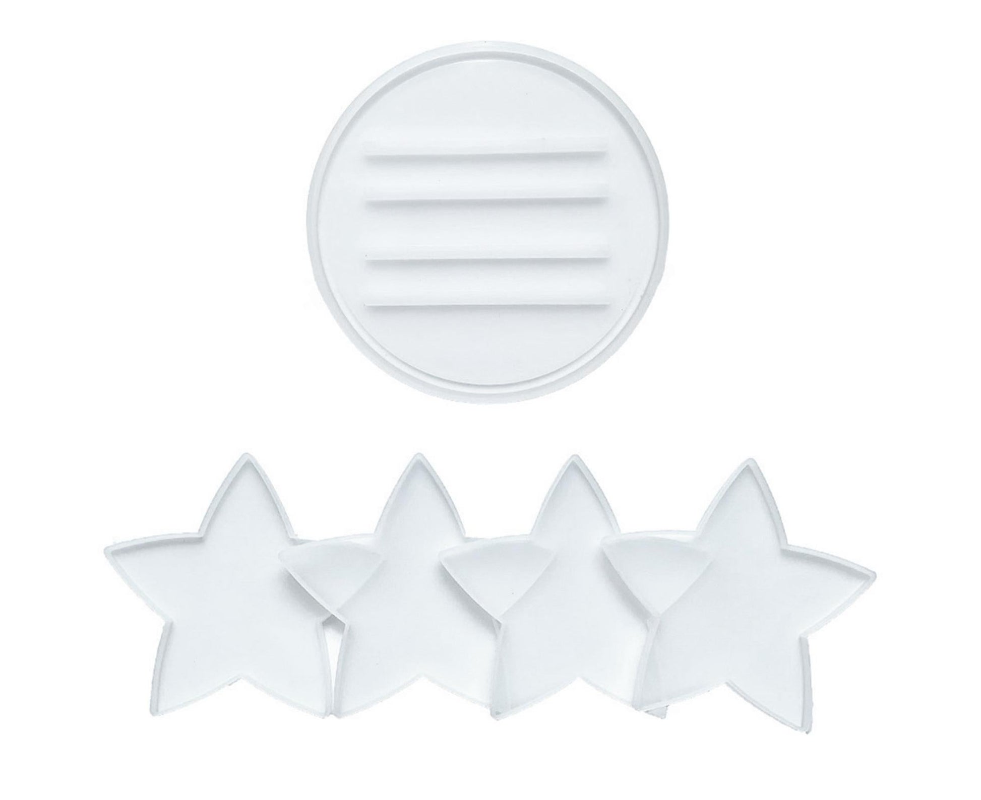 1 Set Star Shape Coaster Mold - Transparent V1263-JX-910