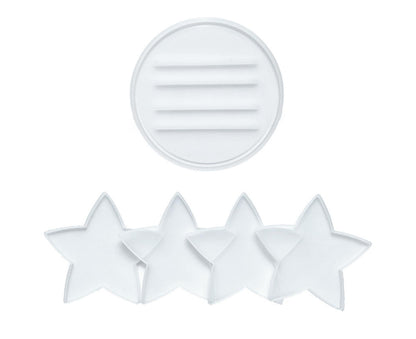 1 Set Star Shape Coaster Mold - Transparent V1263-JX-910