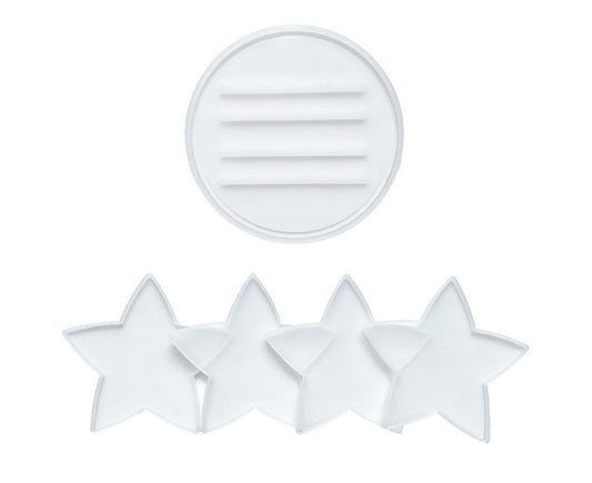 1 Set Star Shape Coaster Mold - Transparent V1263-JX-910