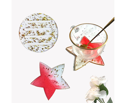 1 Set Star Shape Coaster Mold - Transparent V1263-JX-910