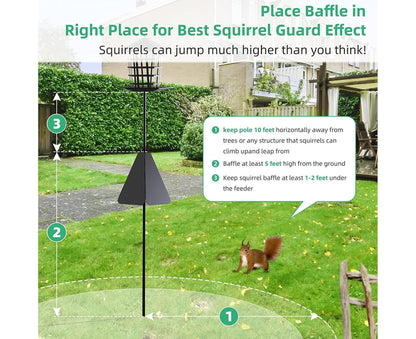 Squirrel Baffle Smooth Surface Bird Feeder Guard - A V1263-JX-912