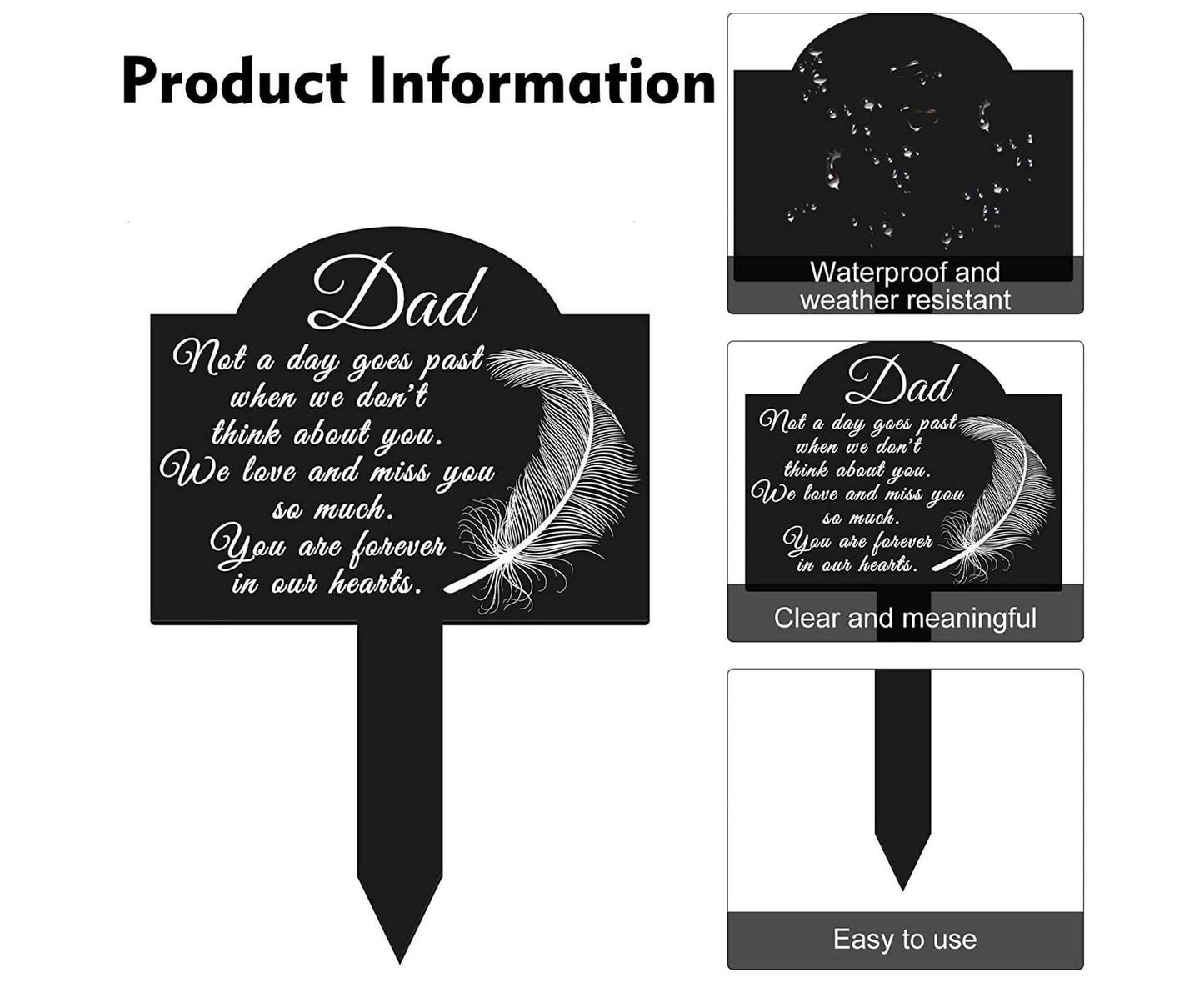 Garden Plaque Memorial Remembrance Stake - A V1263-JX-915