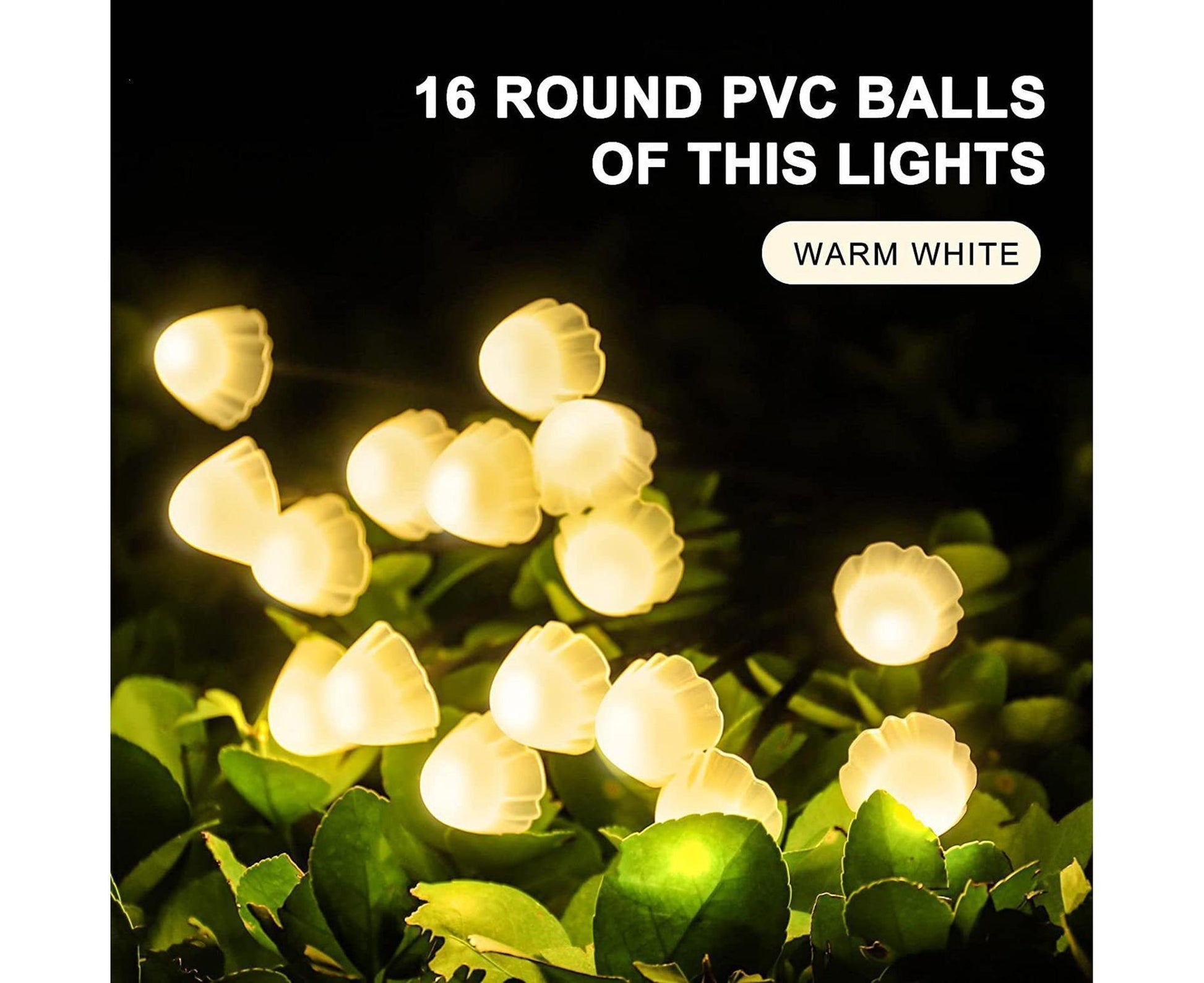 2Pcs Solar Mushroom Light - 6pcs Warm White V1263-JX-916
