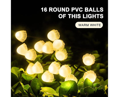 2Pcs Solar Mushroom Light - 6pcs Warm White V1263-JX-916