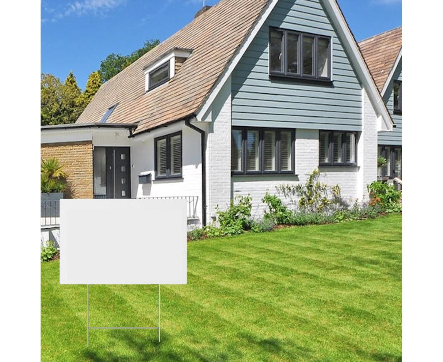4Pcs Blank Yard Signs with H Stakes - 4pcs V1263-JX-918