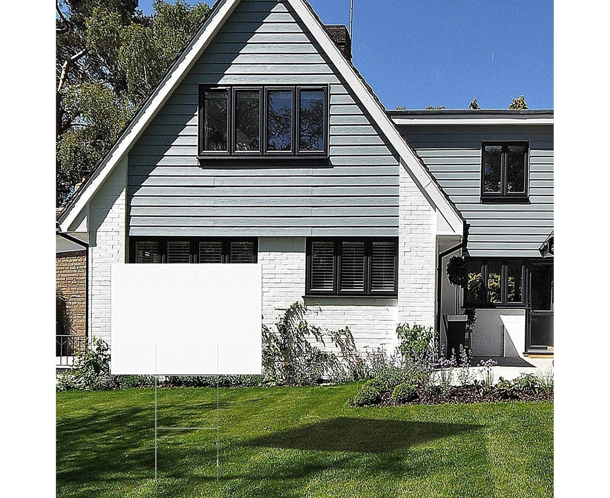 4Pcs Blank Yard Signs with H Stakes - 4pcs V1263-JX-918