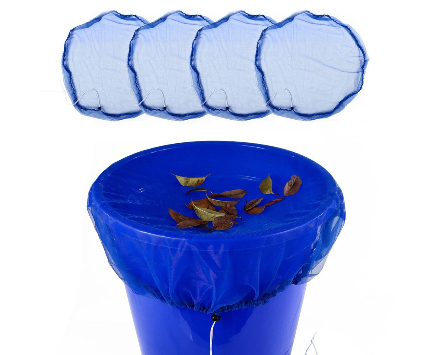 2Pcs Mesh Rain Barrel Cover - Blue V1263-JX-921