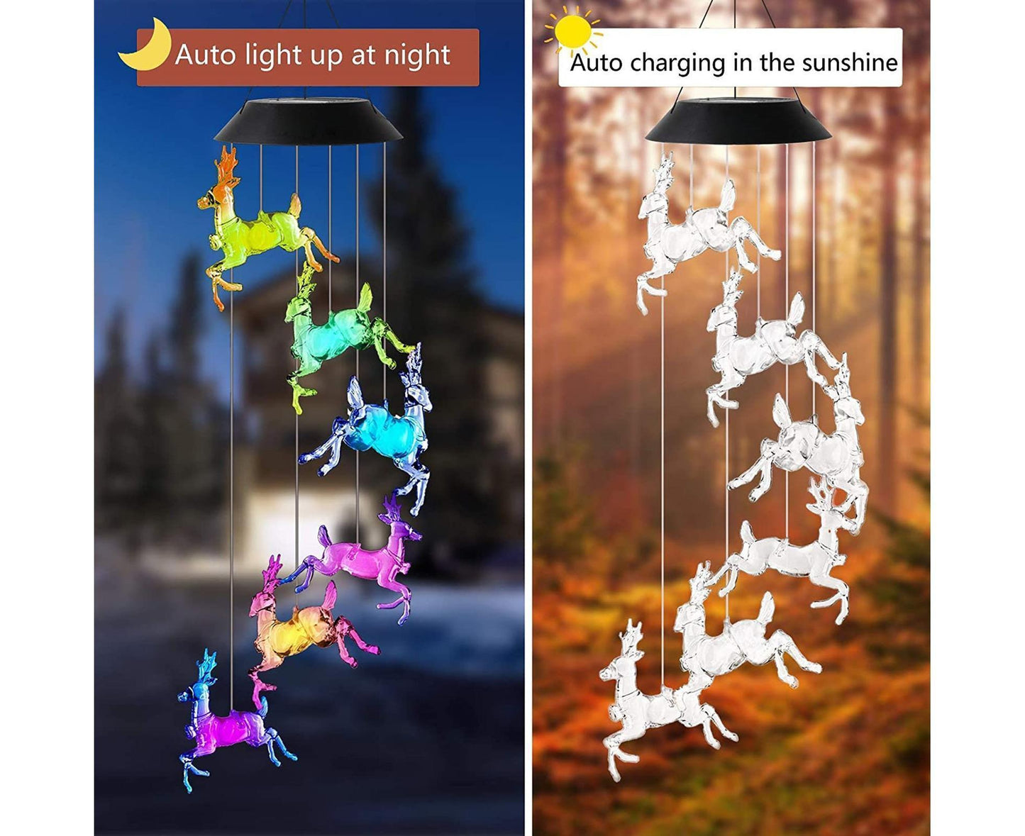 Solar Halloween Wind Chime Light - Elk V1263-JX-922