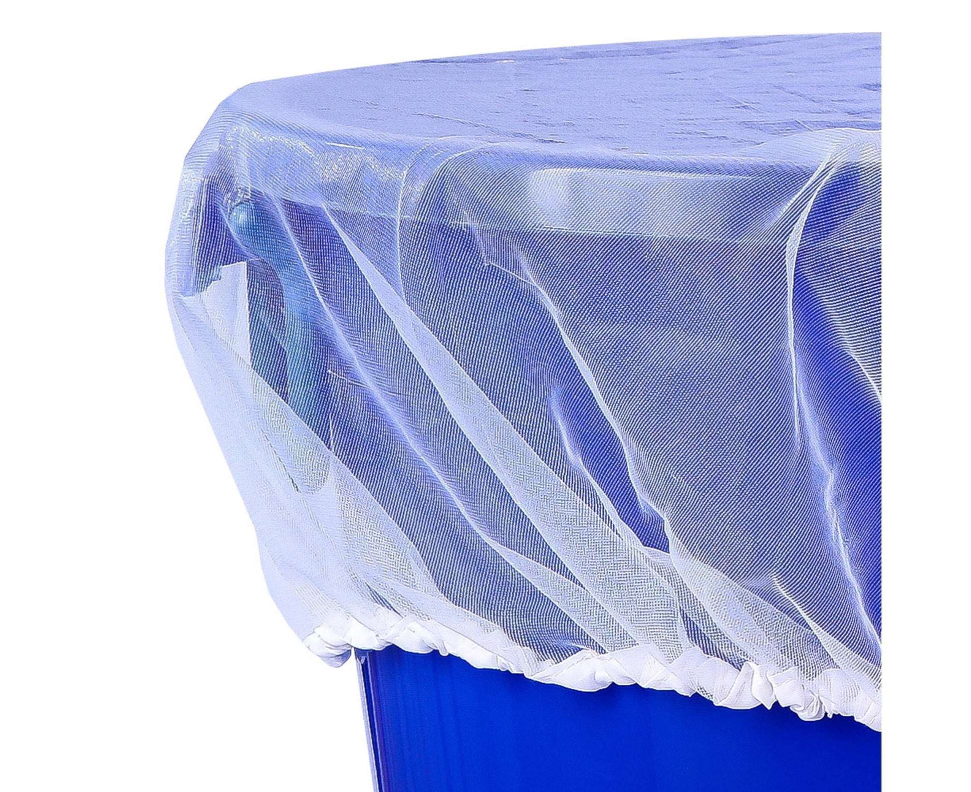 2Pcs Mesh Rain Barrel Cover - White V1263-JX-924