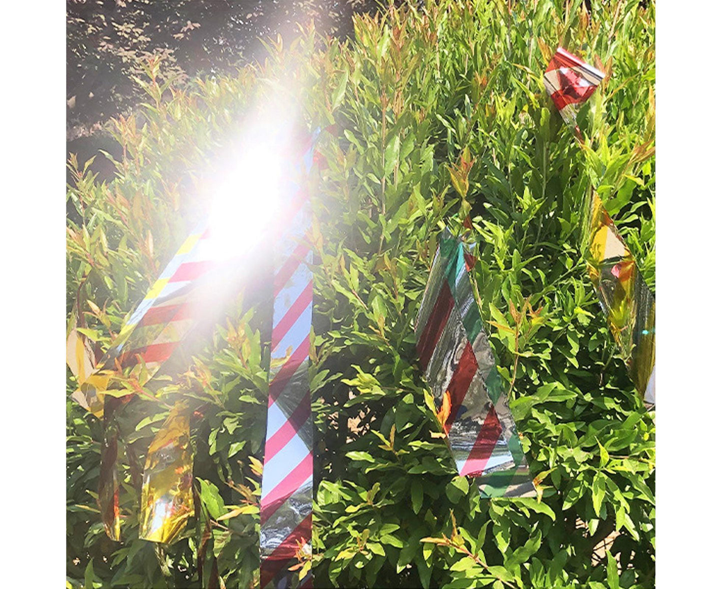 10Pcs Bird Repellent Ribbon Double Side Tape - Silver&Red V1263-JX-925