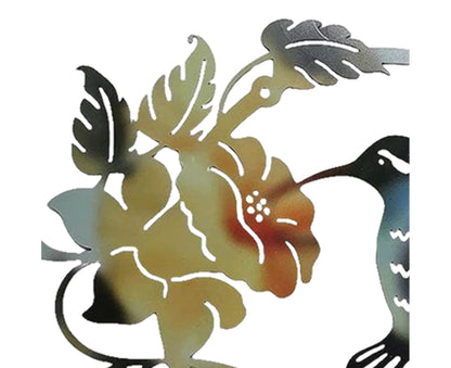 Metal Bird Wall Art Decor Hummingbird - Yellow V1263-JX-926