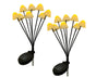 2Pcs Solar Mushroom Light - 8pcs Warm White V1263-JX-927