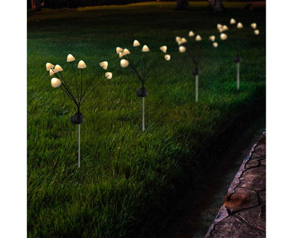 2Pcs Solar Mushroom Light - 8pcs Warm White V1263-JX-927