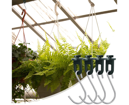 1 Set Plant Hanging Hook S-shaped - Green V1263-JX-929