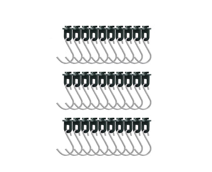 1 Set Plant Hanging Hook S-shaped - Green V1263-JX-929