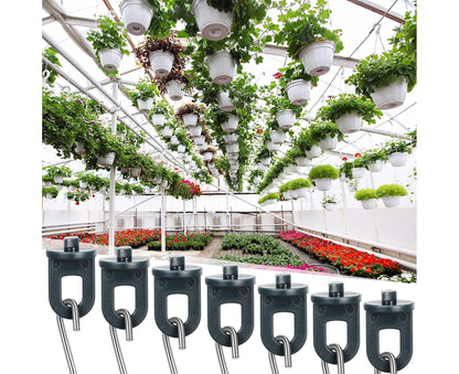 1 Set Plant Hanging Hook S-shaped - Green V1263-JX-929