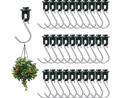 1 Set Plant Hanging Hook S-shaped - Green V1263-JX-929