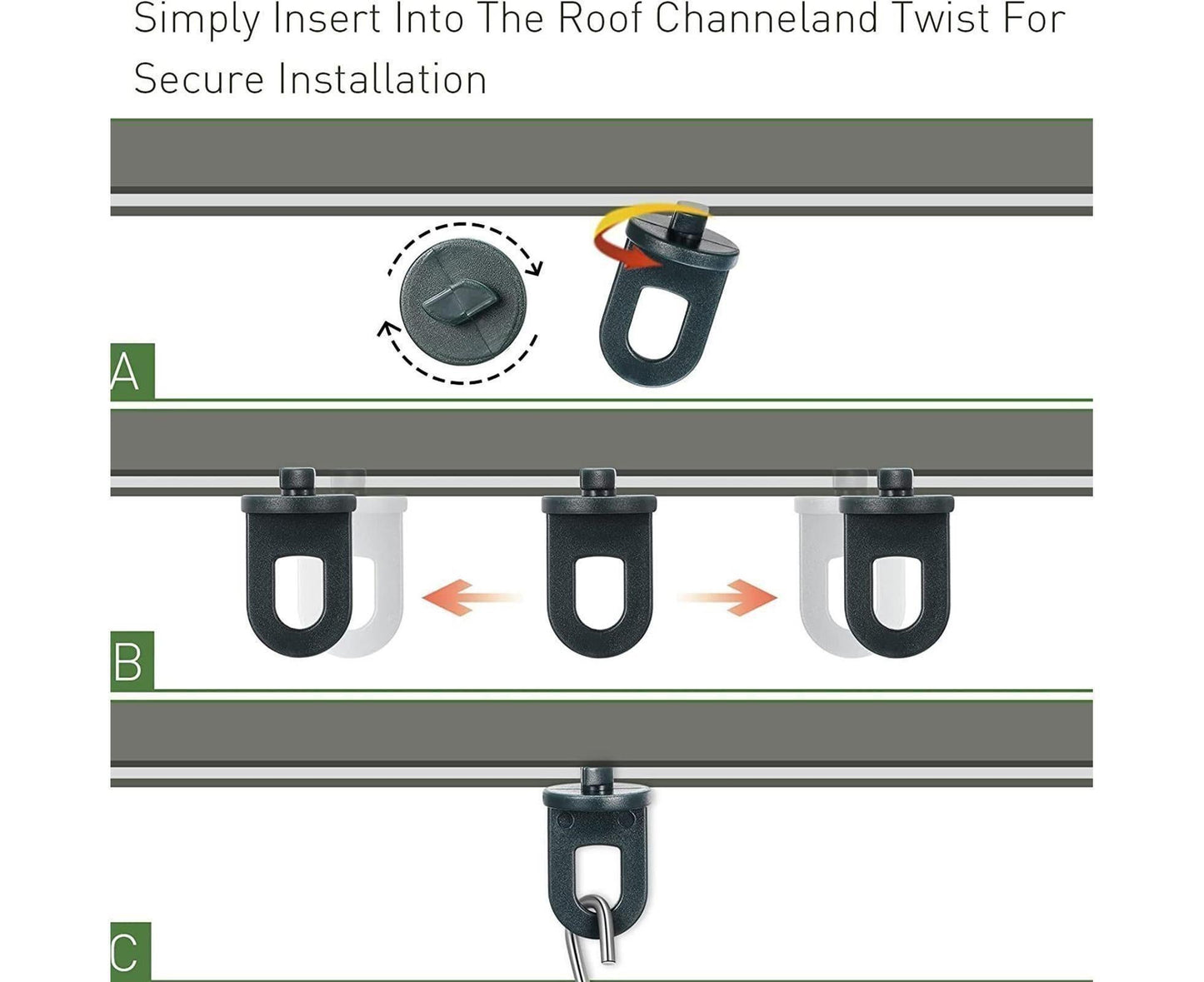 1 Set Plant Hanging Hook S-shaped - Green V1263-JX-929