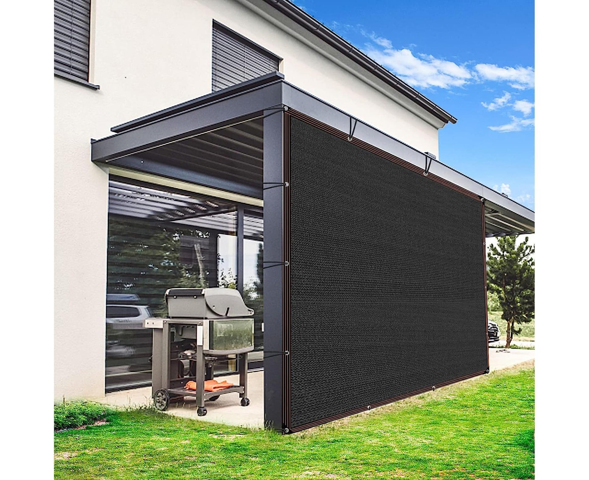Black Shade Cloth with Grommets - S V1263-JX-932