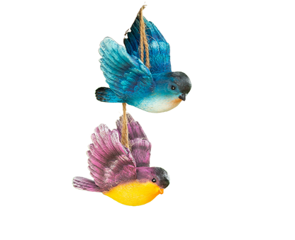 1 Set Decorative Resin Birds Pendant - Multicolor V1263-JX-936