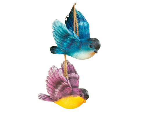 1 Set Decorative Resin Birds Pendant - Multicolor V1263-JX-936