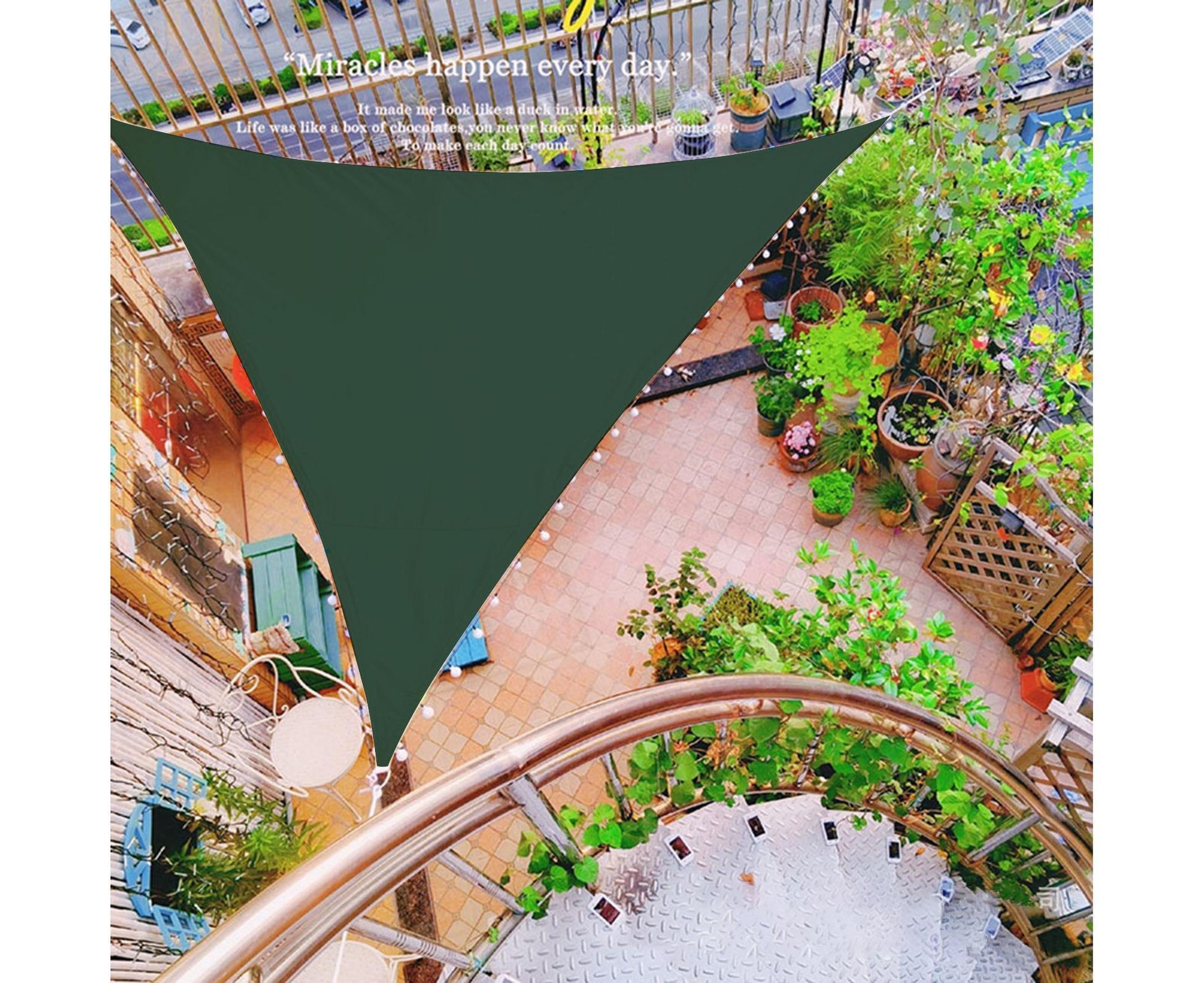 Shade Sail Triangle Heavy Duty - Atrovirens V1263-JX-939